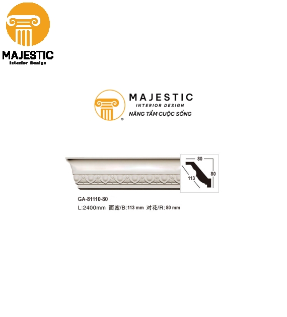 Phào Trần Cổ Điển Hoa Văn 113 mm GA-81110-80