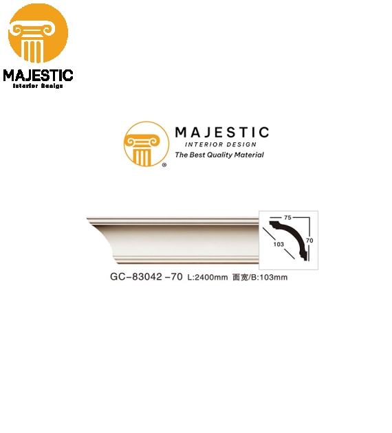 Phào Trần Tròn Trơn 103mm GC-83042-70