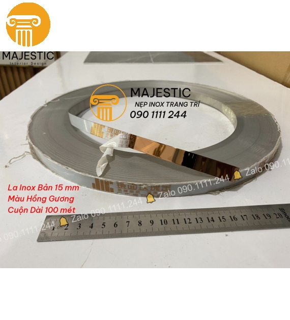 La Inox 1.5 cm Hồng Gương