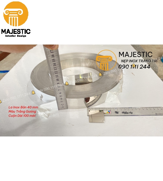 La Inox 4 cm Trắng Gương
