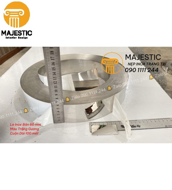 La Inox 6 cm Trắng Gương