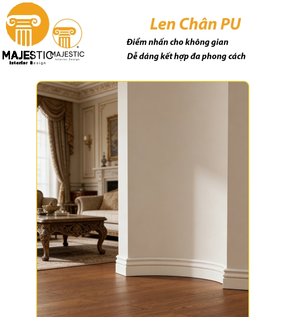 Phào Chỉ Len Chân PU 152mm