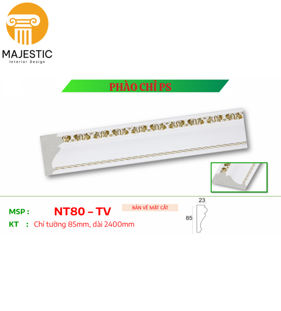 Chỉ Lưng Hoa Văn 8.5cm TV