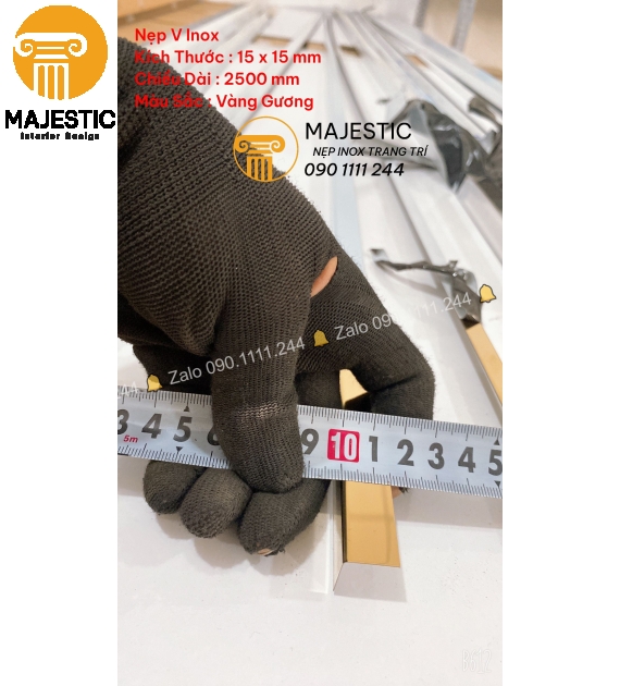 V15 inox - Vàng Gương