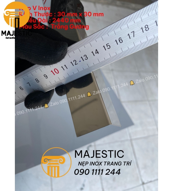 V30 inox - Trắng Gương