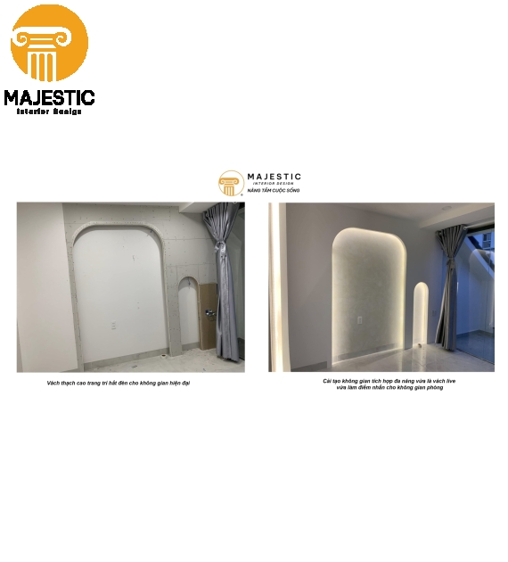 Vách Thạch Cao Tạo Kiểu Modern TCV01