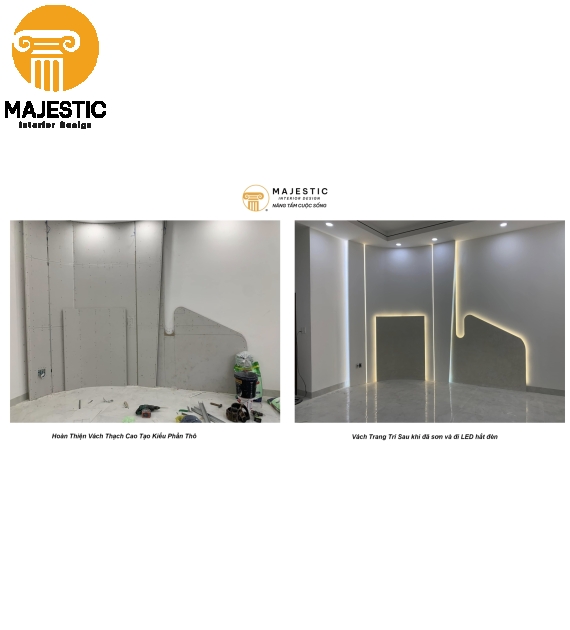 Vách Thạch Cao Tạo Kiểu Modern TCV01