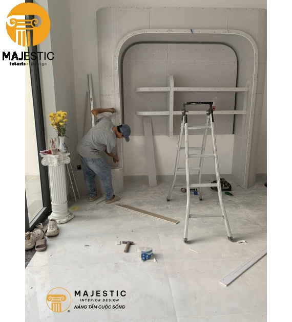Vách Thạch Cao Tạo Kiểu Modern TCV01